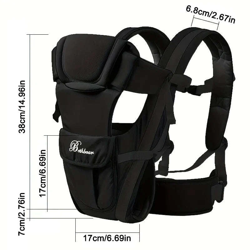 4-in-1 Ergonomic Baby Sling Carrier for Newborn to Toddler - Image 5