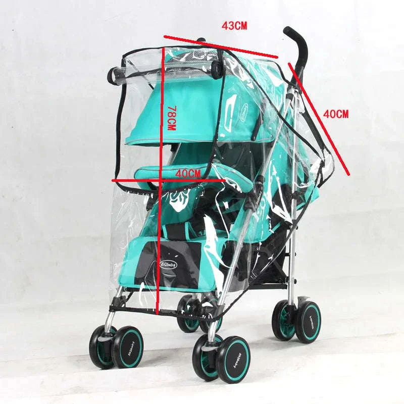 Universal Baby Stroller Rain Cover for Wet, Windy Walks - Image 18