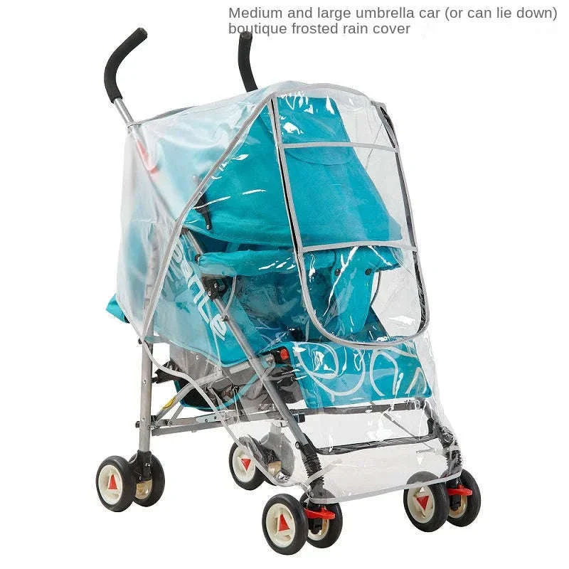 Universal Baby Stroller Rain Cover for Wet, Windy Walks - Image 19