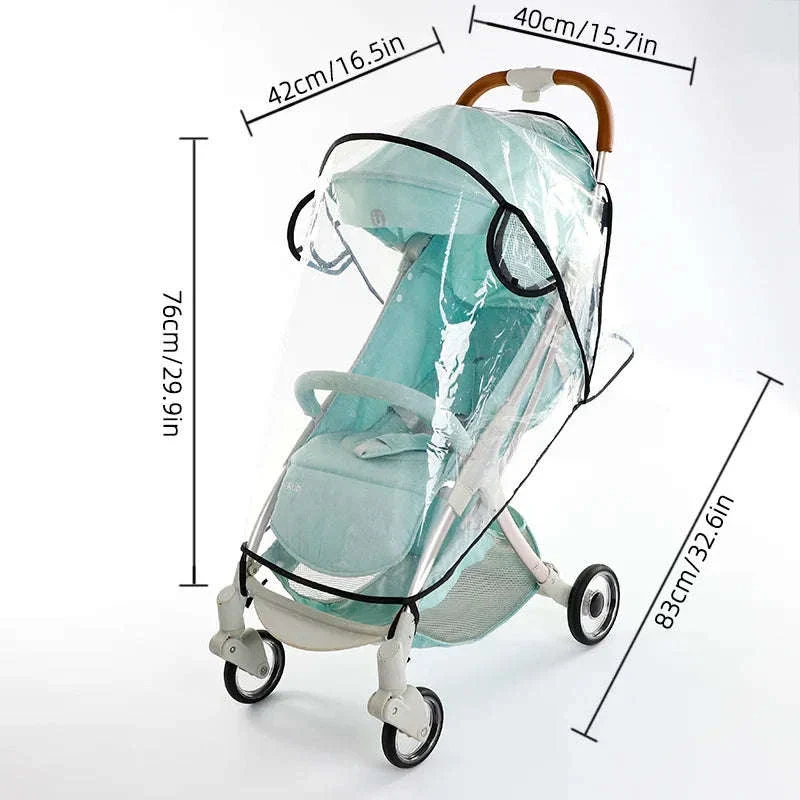 Universal Baby Stroller Rain Cover for Wet, Windy Walks - Image 20