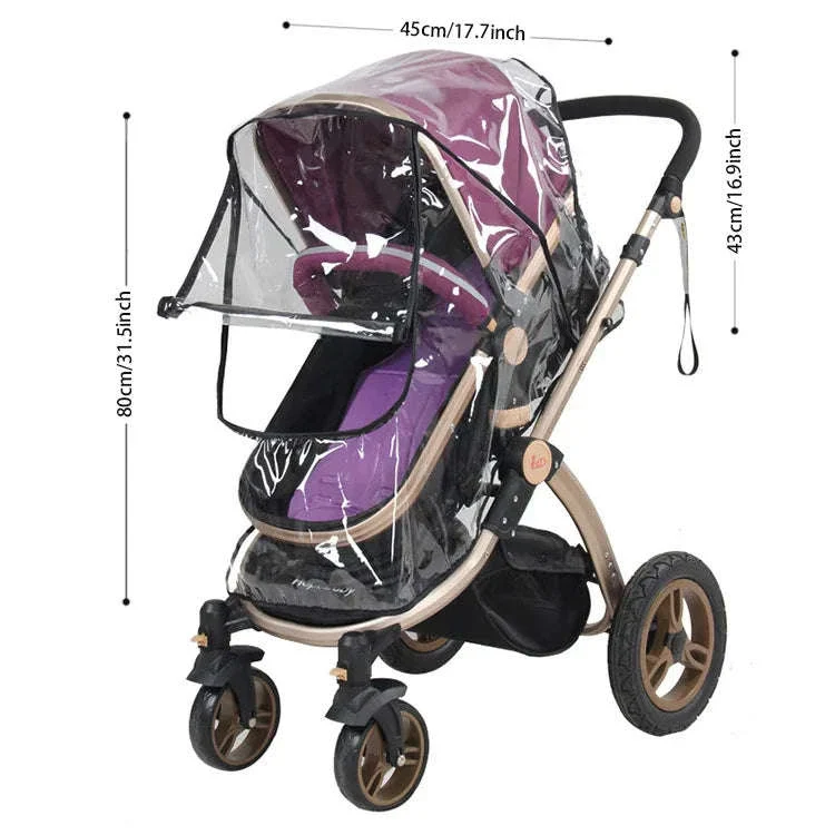 Universal Baby Stroller Rain Cover for Wet, Windy Walks - Image 5