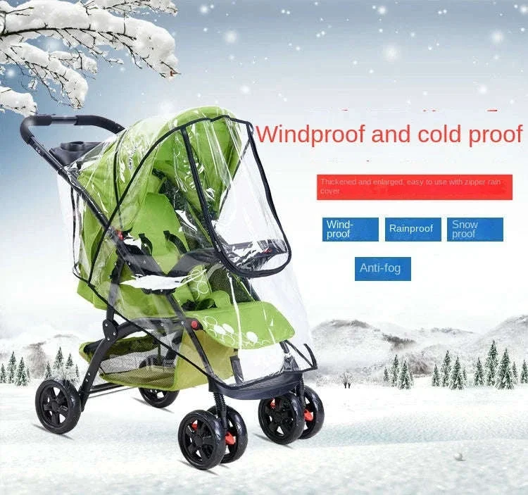 Universal Baby Stroller Rain Cover for Wet, Windy Walks - Image 8