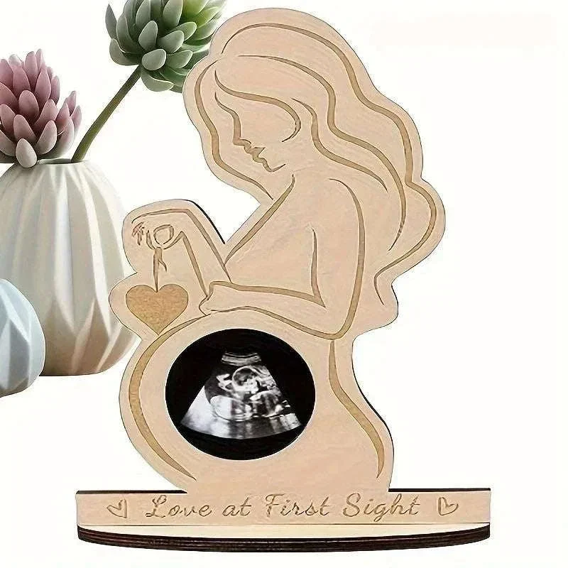 Baby Ultrasound Photo Frame Wood Sonogram Keepsake