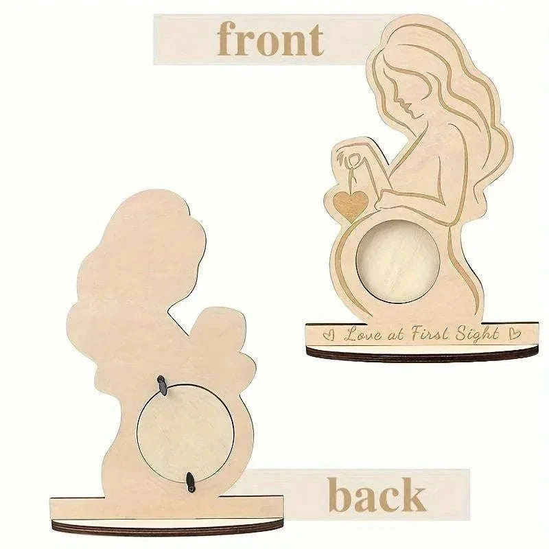 Baby Ultrasound Photo Frame Wood Sonogram Keepsake - Image 5