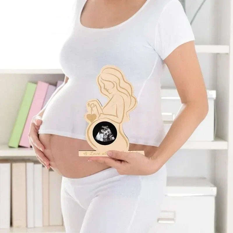 Baby Ultrasound Photo Frame Wood Sonogram Keepsake - Image 9