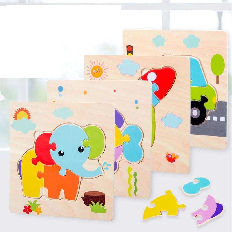 Baby Wooden 3D Animal Tangram Puzzle Toy for Kids - Image 6