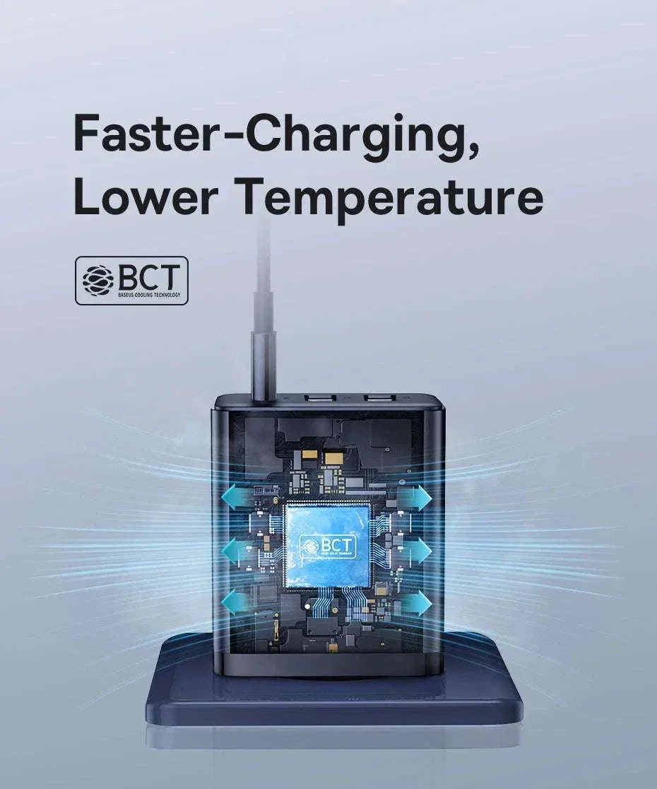 Baseus 30W Fast Charger 3-Port USB-C PD & QC3.0 Wall Adapter - Image 11