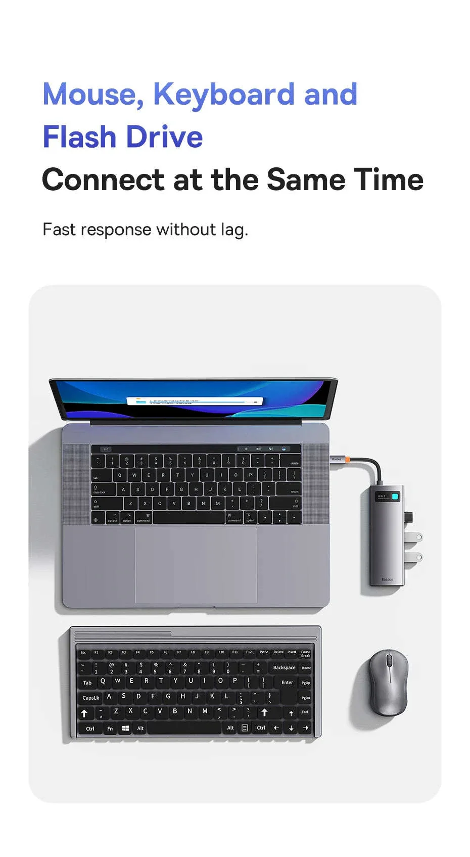 Baseus 4K 60Hz USB-C Hub with Ethernet and 100W PD - Image 9