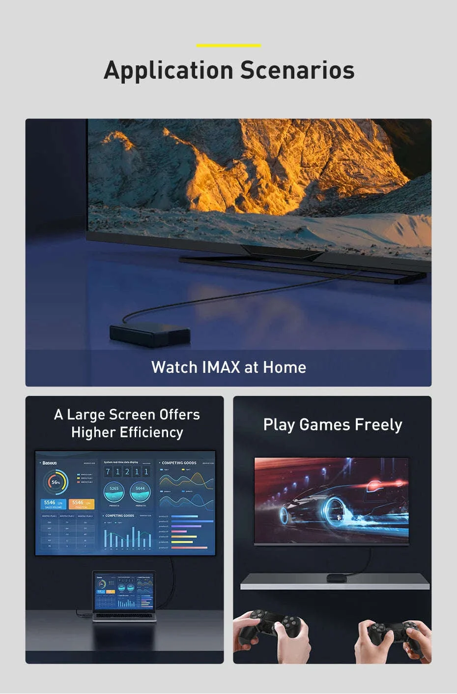 Baseus 8K HDMI Cable for Sharp, Smooth Display Performance - Image 24