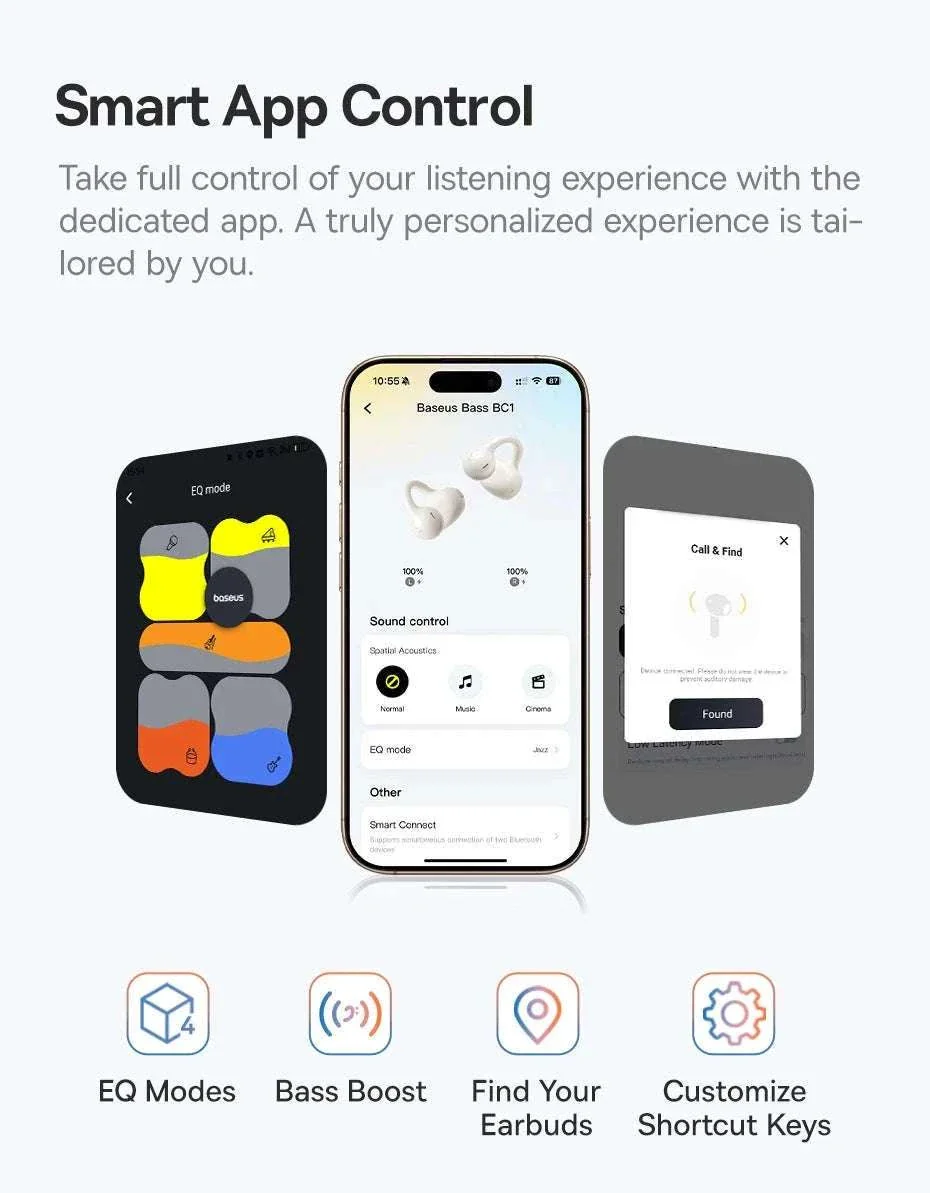 Baseus BC1 Open Ear Wireless Ear Clip Earbuds - Image 24