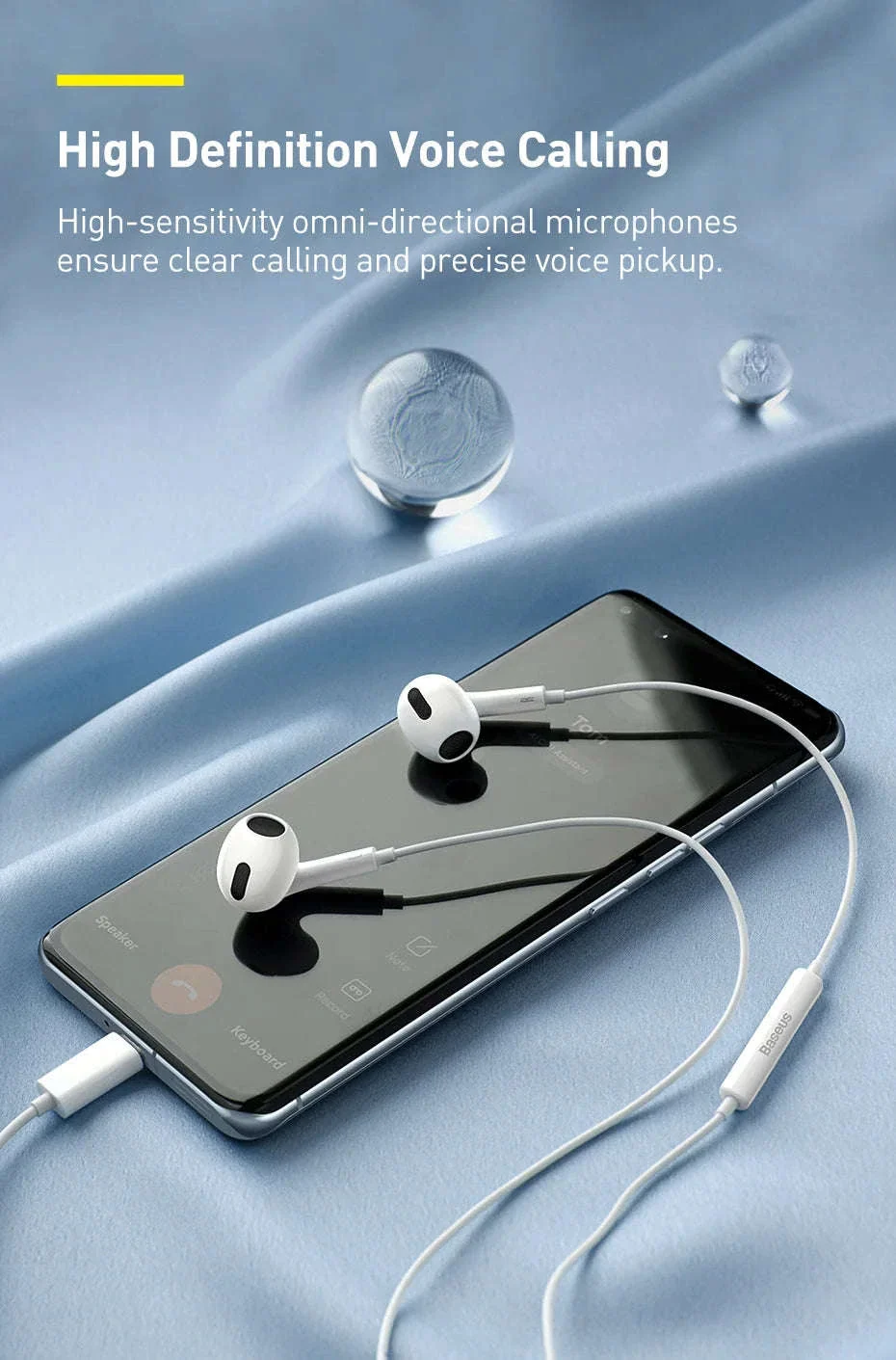 Baseus C17 Type-C Wired Earphones with Mic - Image 13