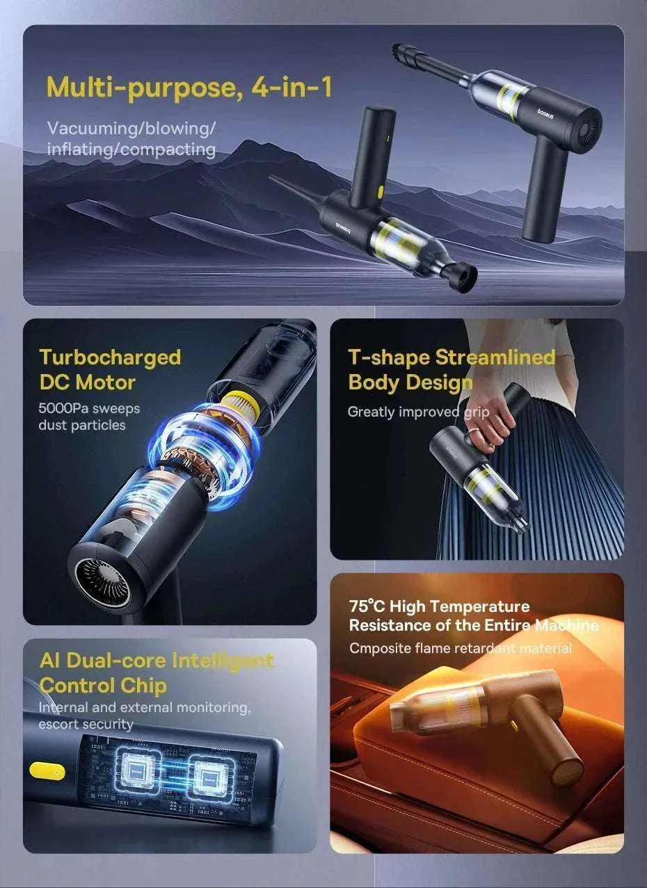 Baseus AT 4-in-1 Car Vacuum Cleaner - Image 11
