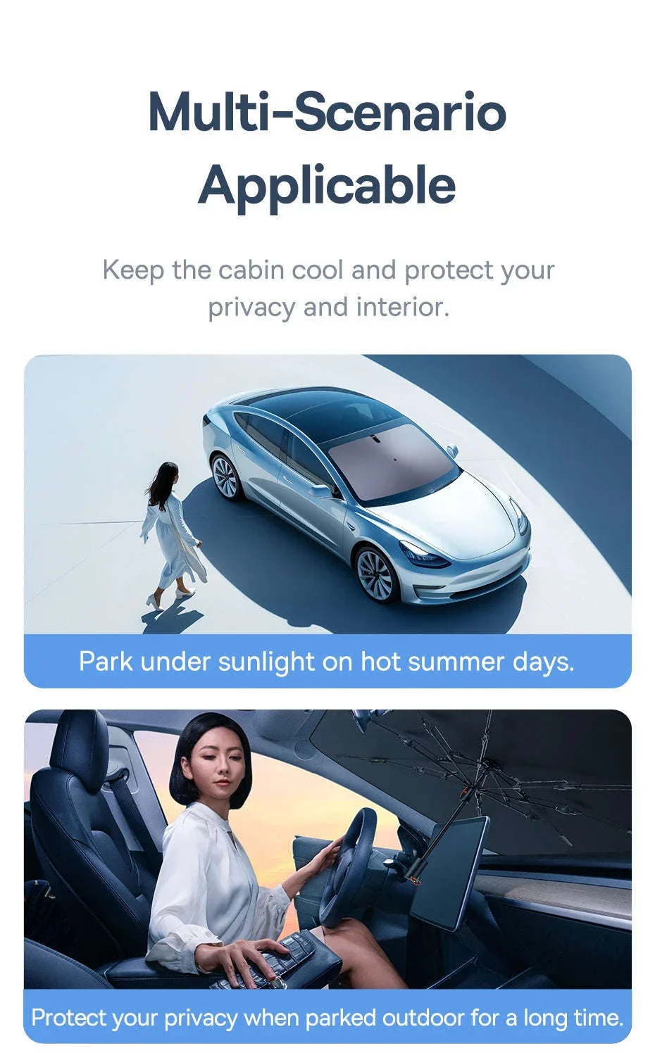 Car Windshield Sun Shade with Hemmed Edges - Image 18