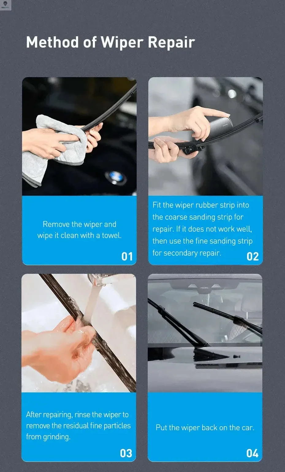 Baseus Car Wiper Blade Repair Kit for Clearer Driving - Image 17