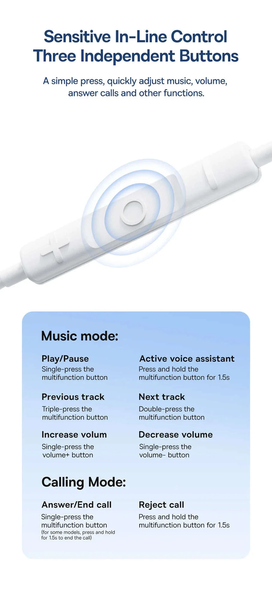 Baseus Encok CZ19 Type‑C Wired Earphones with Mic - Image 18