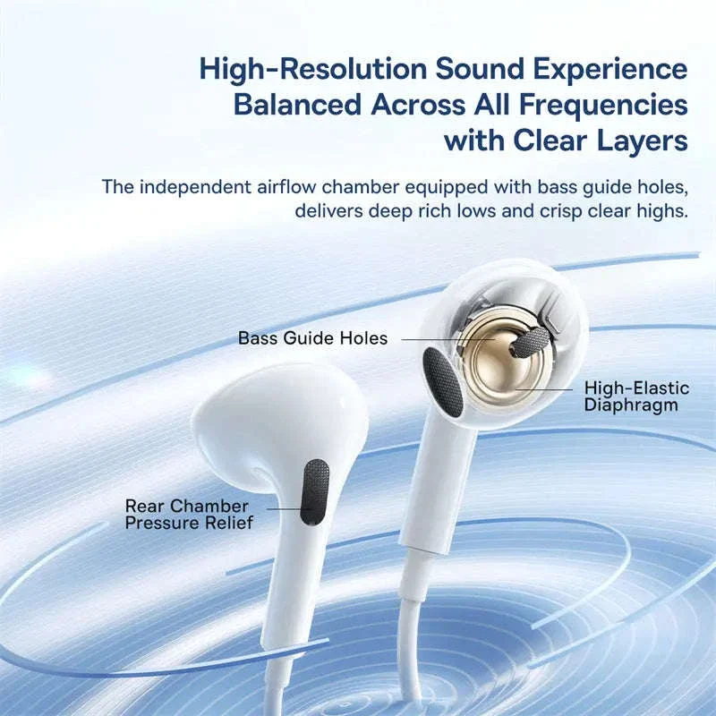 Baseus Encok CZ19 Type‑C Wired Earphones with Mic - Image 2