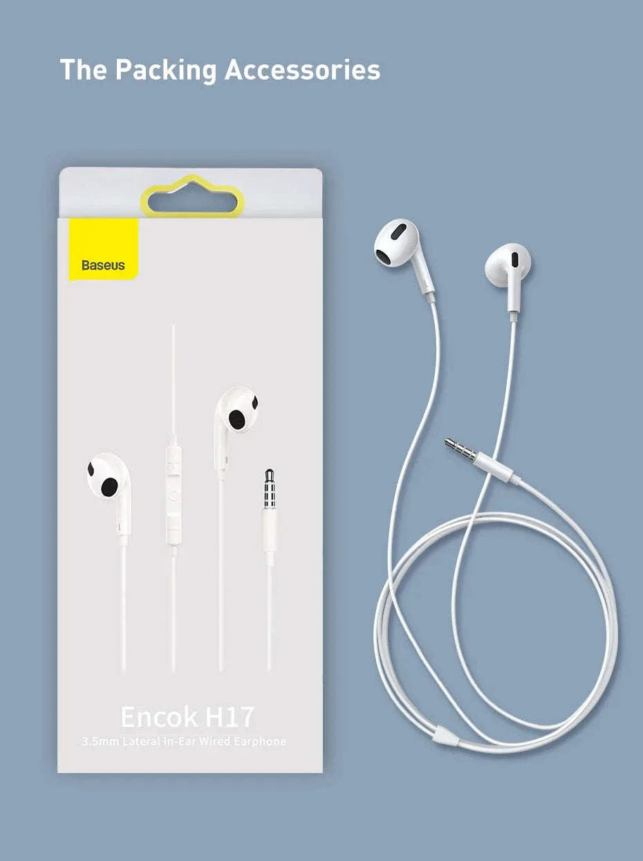 Baseus H17 3.5mm Wired Earphones with Microphone - Image 20