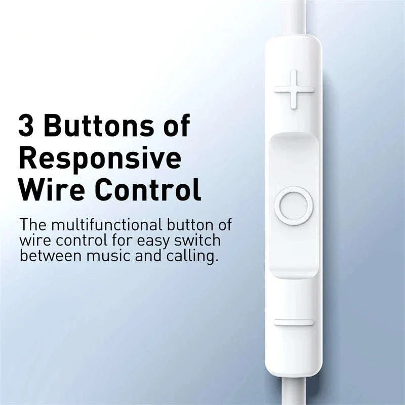 Baseus H17 3.5mm Wired Earphones with Microphone - Image 4