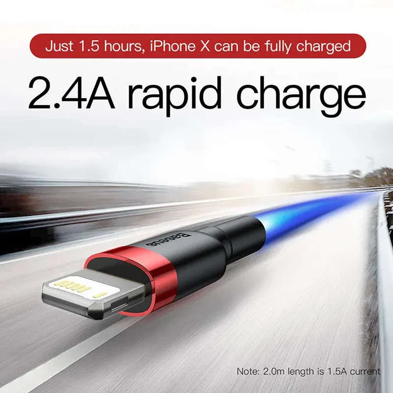 Baseus iPhone Fast Charging Cable with Braided Strength - Image 2