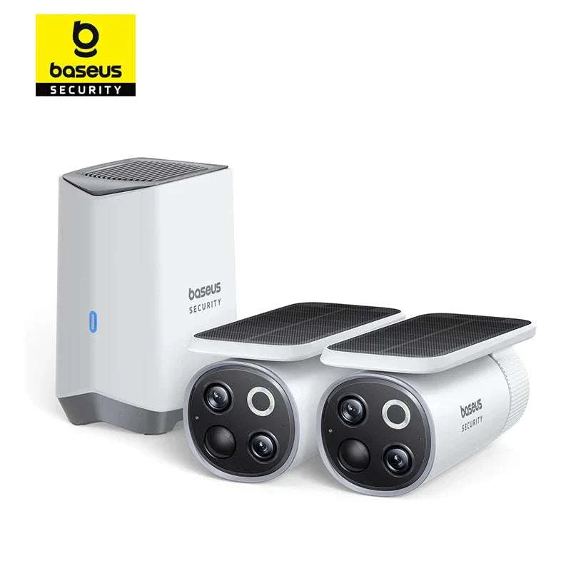 Solar 3K Wireless Outdoor Security Camera System Dual Lens 2 Pack