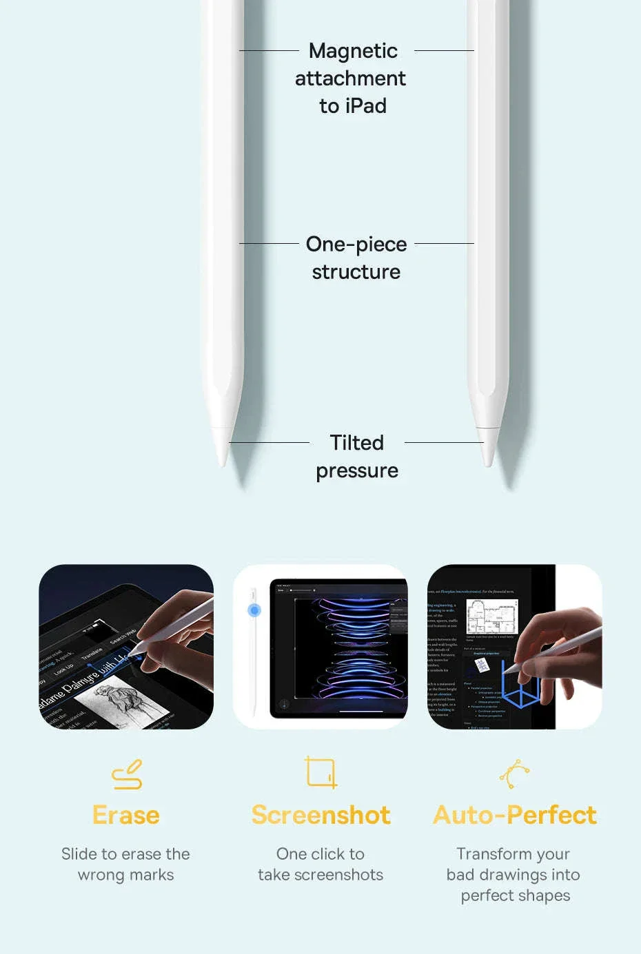Baseus Tilt Sensitivity Stylus Pen for iPad with Wired Charging - Image 27