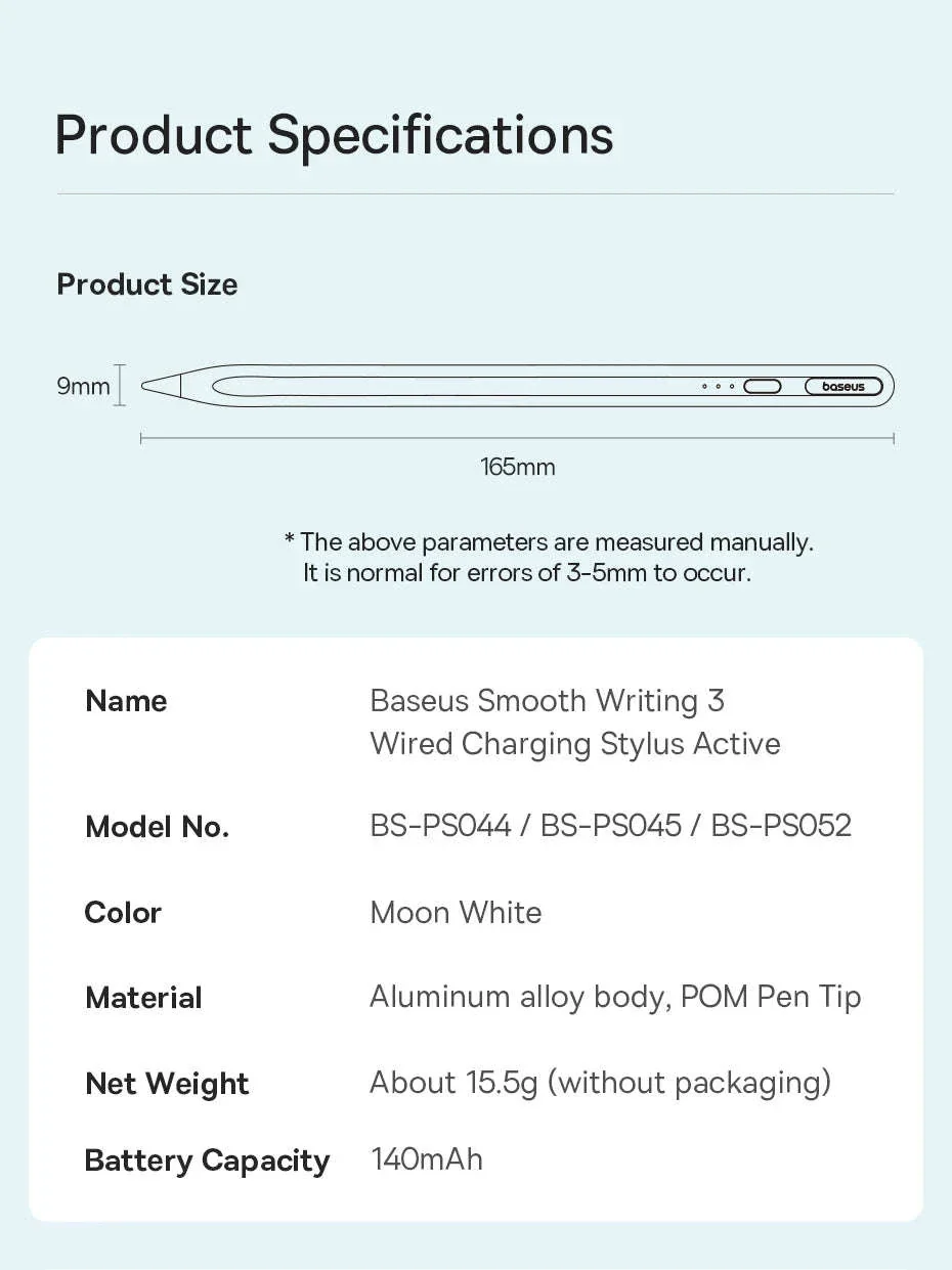 Baseus Tilt Sensitivity Stylus Pen for iPad with Wired Charging - Image 30