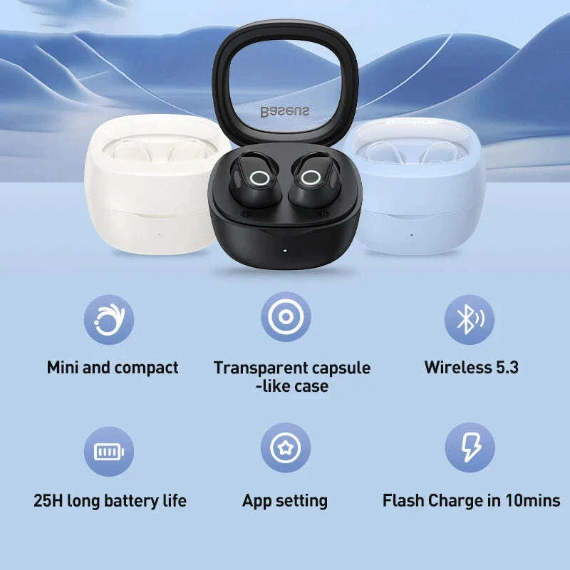 Baseus WM02 True Wireless Earbuds Bluetooth 5.3 with 25H Playtime - Image 5