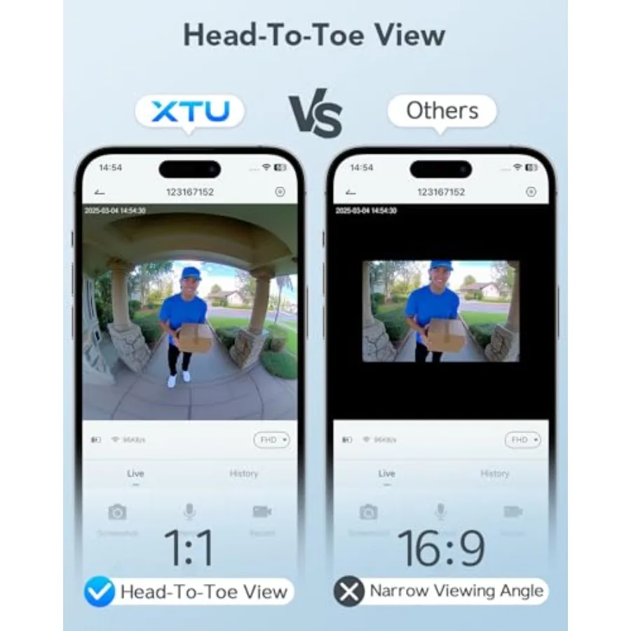 Battery Doorbell with 180° Head-to-Toe Video and Live View - Image 12