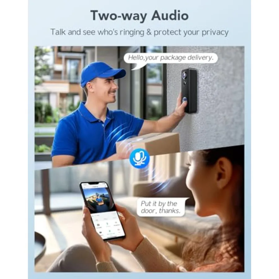Battery Doorbell with 180° Head-to-Toe Video and Live View - Image 5