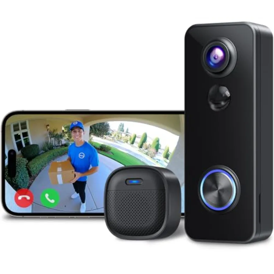 Battery Doorbell with 180° Head-to-Toe Video and Live View - Image 7