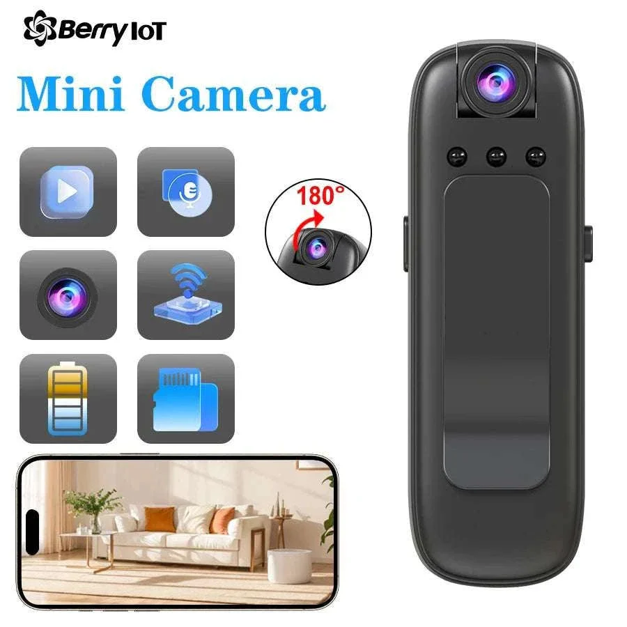 Mini WiFi Security Camera 1080P with Night Vision & Alerts