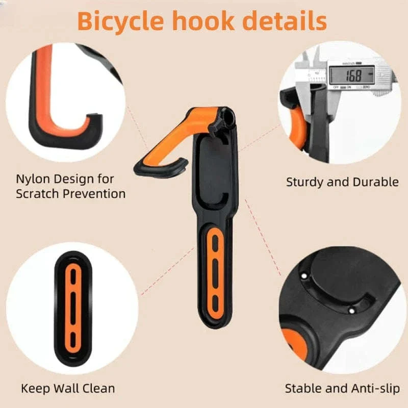 Foldable Wall Mount Bike Rack for Space-Saving Storage - Image 3