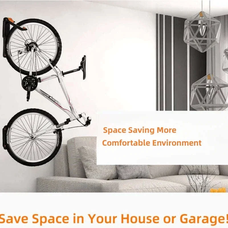 Foldable Wall Mount Bike Rack for Space-Saving Storage - Image 5