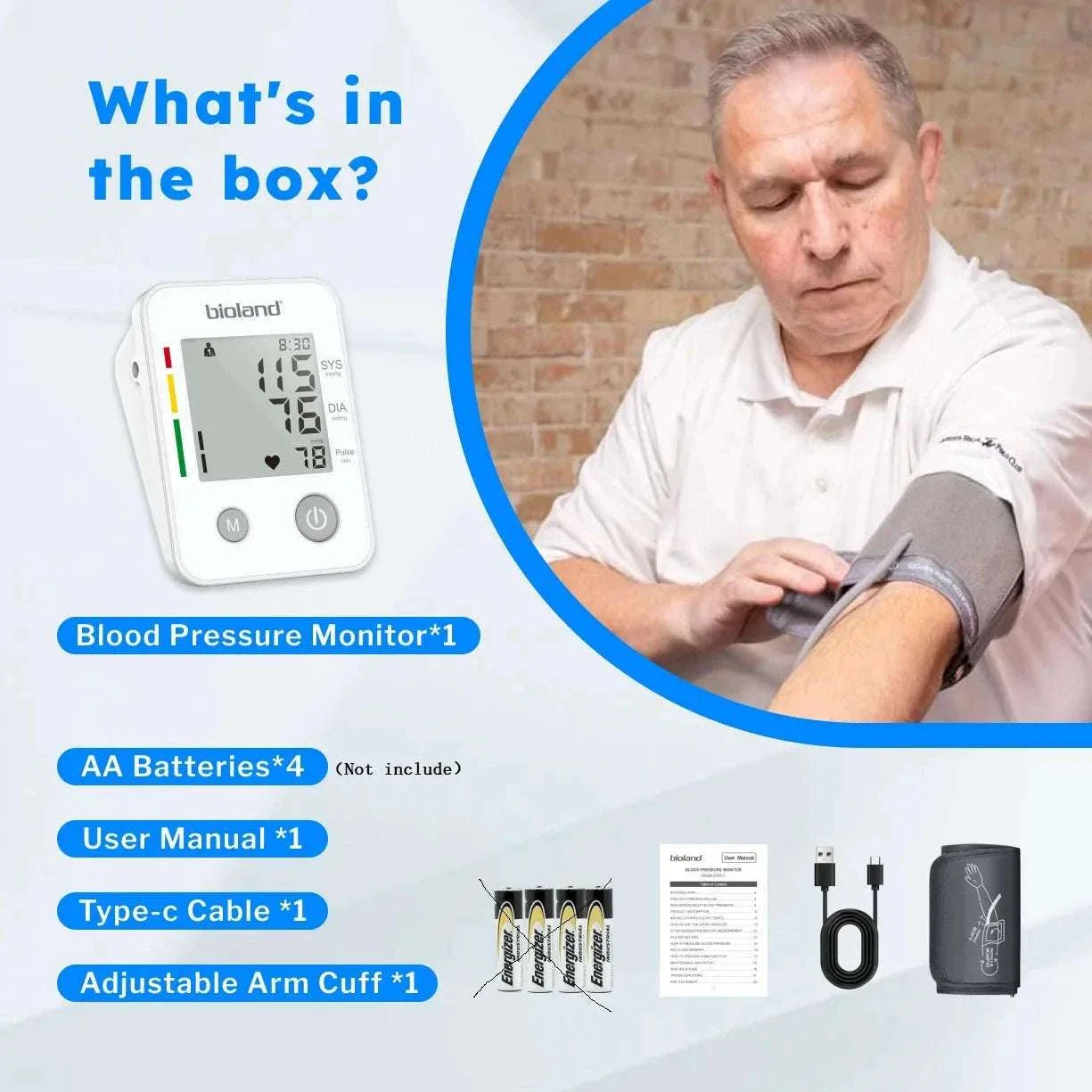 Bioland Upper Arm Blood Pressure Monitor for Home Tracking - Image 10