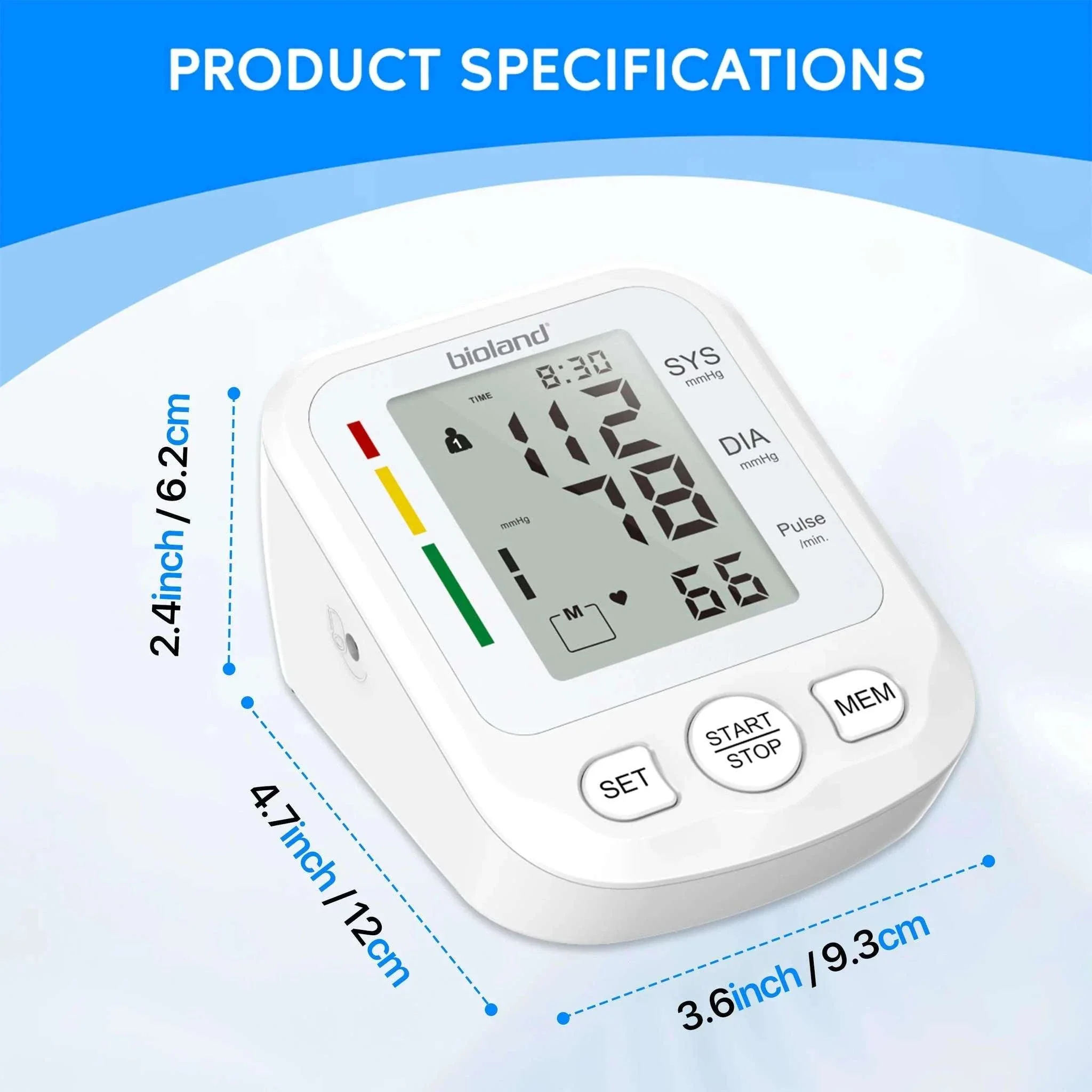 Bioland Upper Arm Blood Pressure Monitor for Home Tracking - Image 17