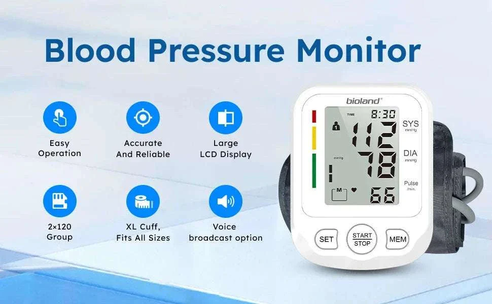 Bioland Upper Arm Blood Pressure Monitor for Home Tracking - Image 18