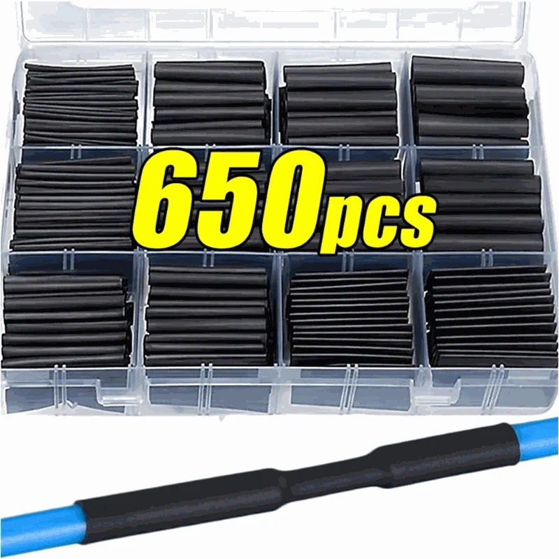 Black Heat Shrink Tube Kit for Clean Wire Insulation