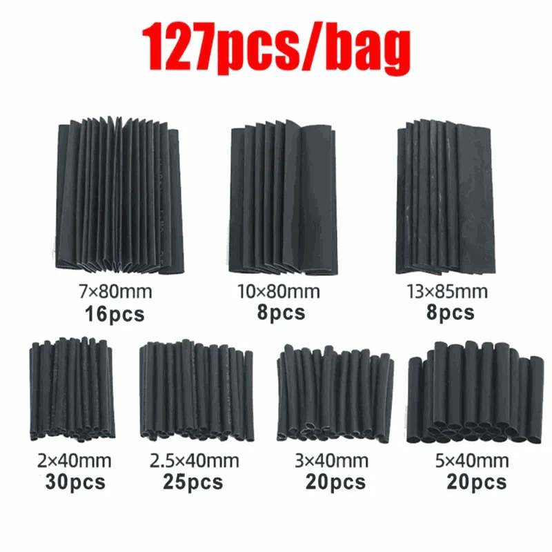 Black Heat Shrink Tube Kit for Clean Wire Insulation - Image 7