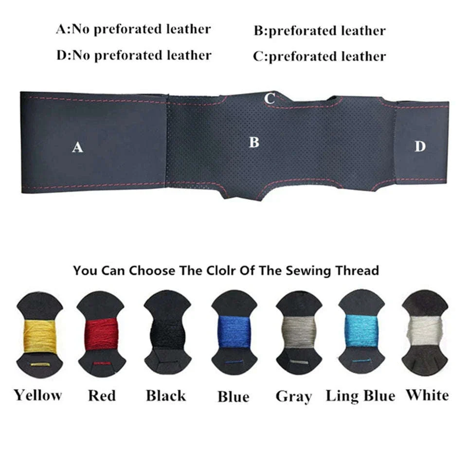Black Leather VW Steering Wheel Cover for Comfort and Grip - Image 11