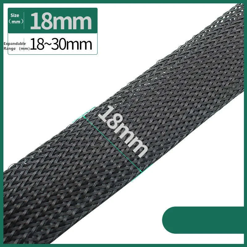 Black PET Braided Sleeving for Cable Protection and Clean Builds - Image 15