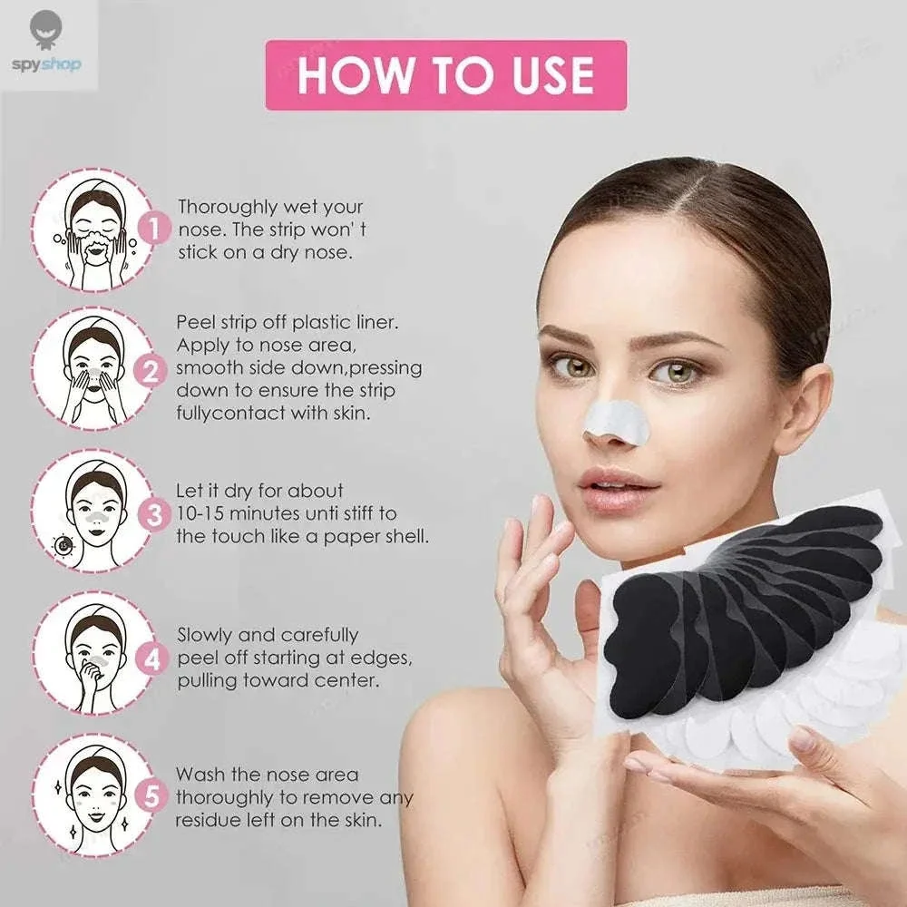 Bamboo Charcoal Blackhead Nose Strips for Deep Pore Cleansing - Image 3