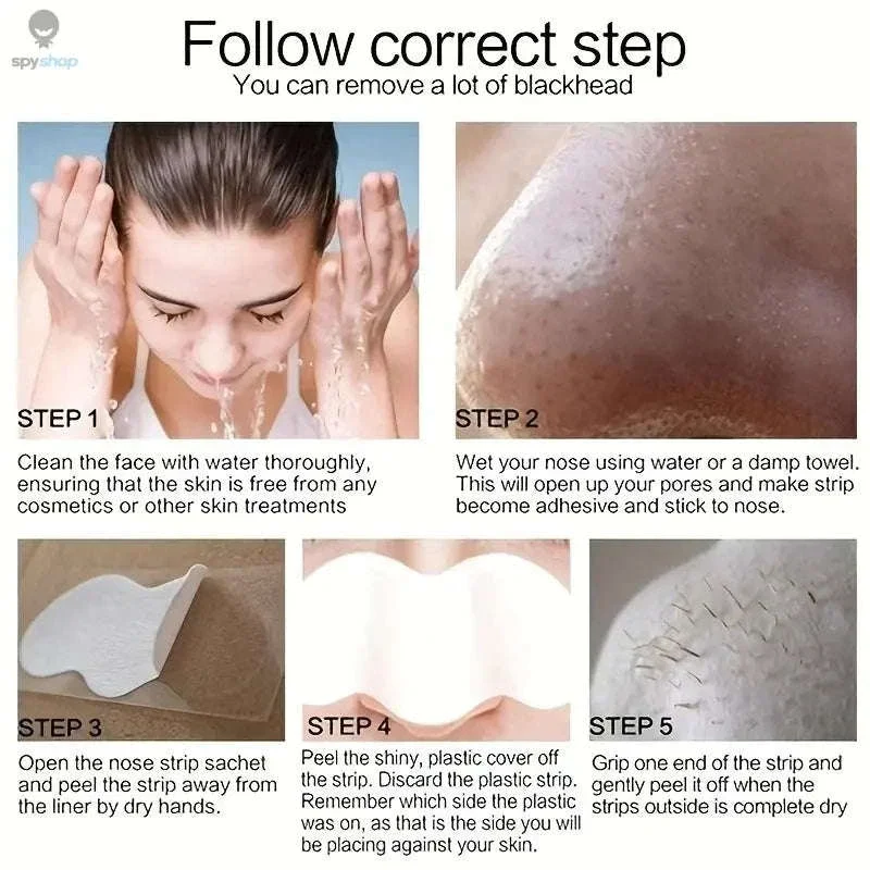 Bamboo Charcoal Blackhead Nose Strips for Deep Pore Cleansing - Image 7