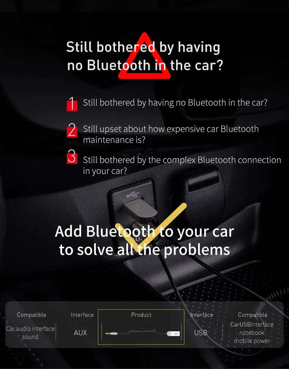 Bluetooth 5.0 AUX Car Adapter Cable 3.5mm Wireless Audio Receiver - Image 9