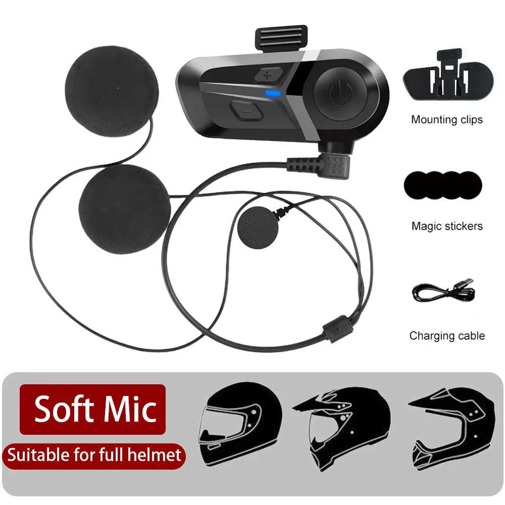 Bluetooth 5.3 Motorcycle Helmet Headset for Clear Riding Audio - Image 17