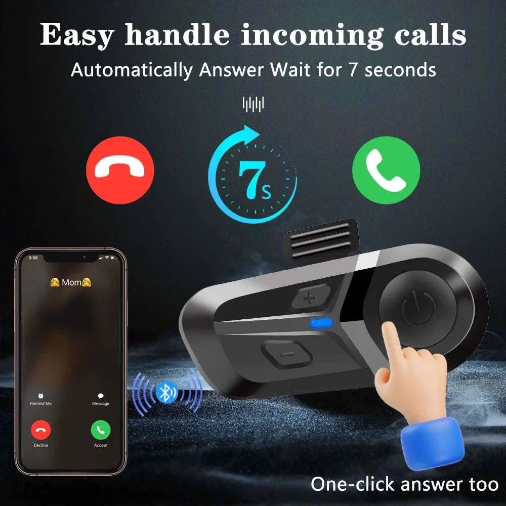 Bluetooth 5.3 Motorcycle Helmet Headset for Clear Riding Audio - Image 5