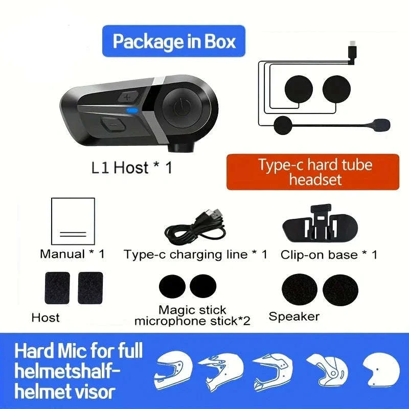Bluetooth 5.3 Motorcycle Helmet Headset for Clear Riding Audio - Image 6