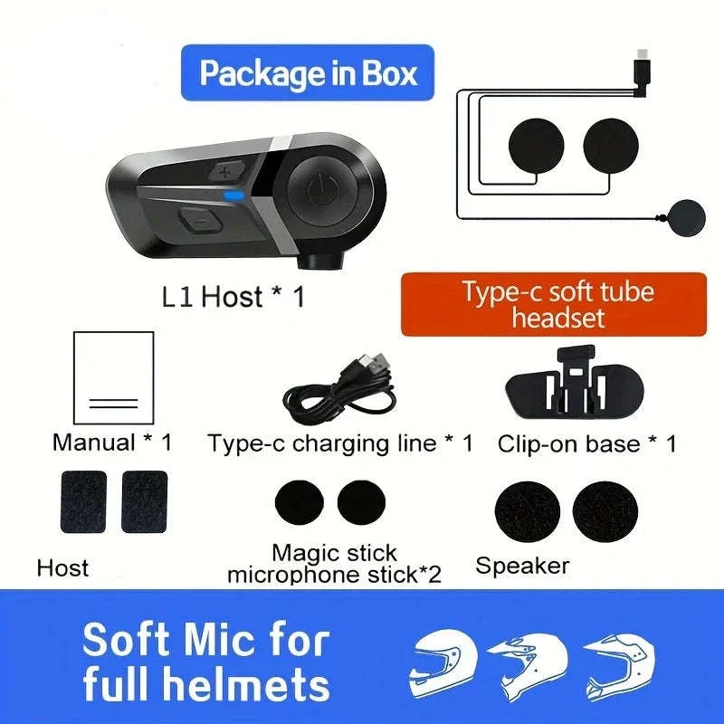 Bluetooth 5.3 Motorcycle Helmet Headset for Clear Riding Audio - Image 7