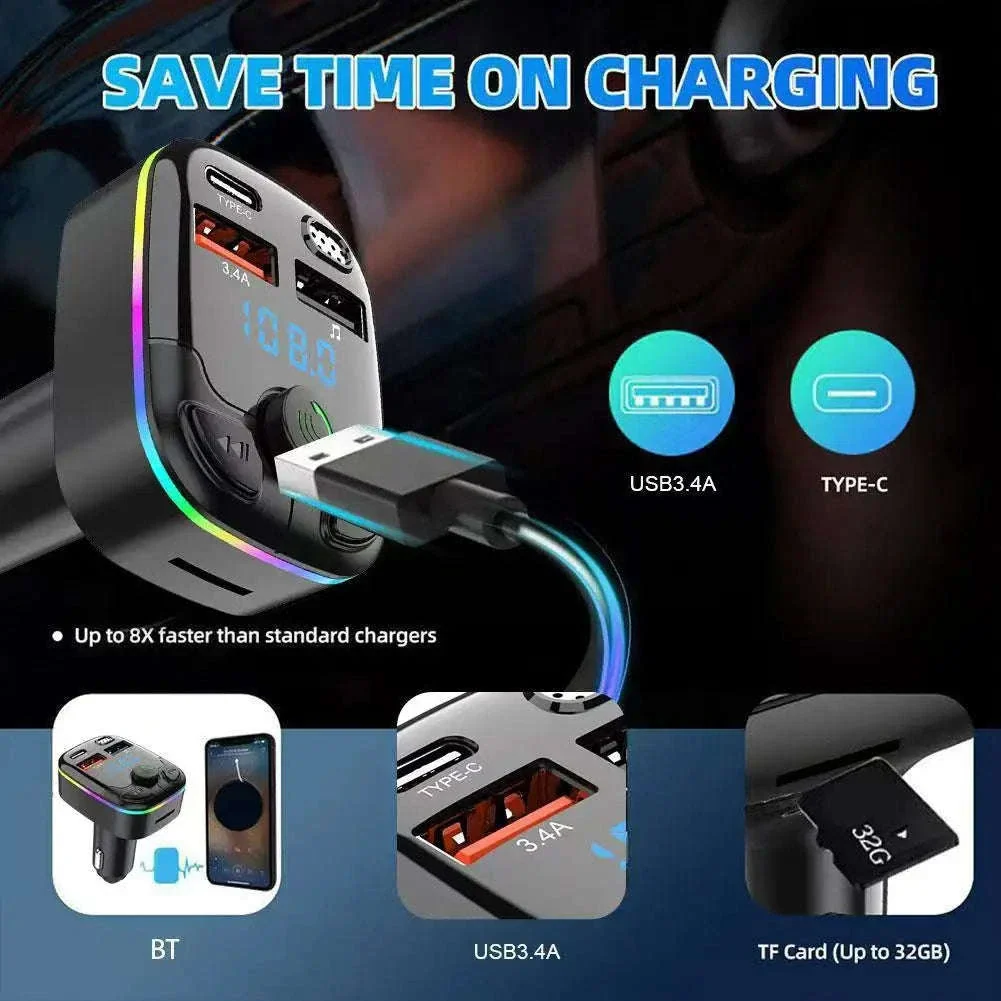 Bluetooth Car FM Transmitter with PD Fast Charging - Image 3