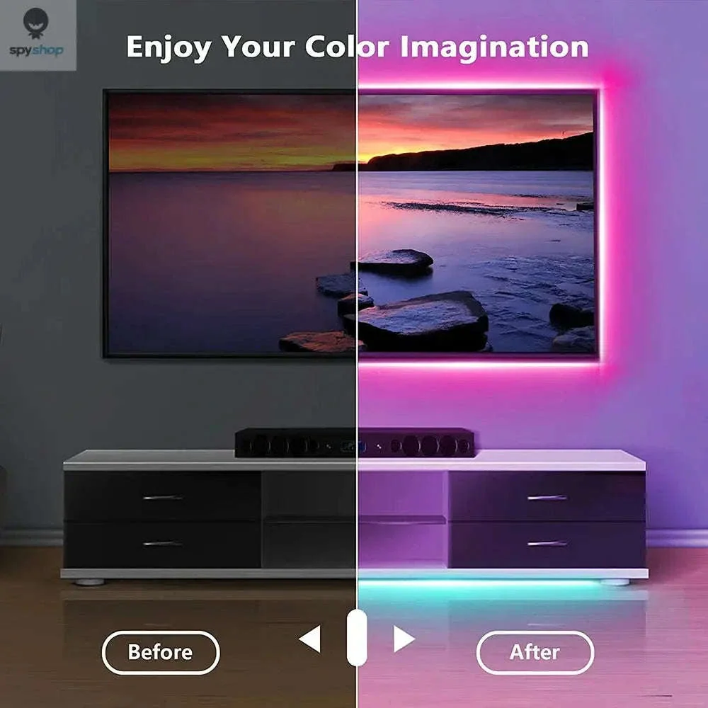 Bluetooth USB LED Strip Lights for TVs, Desks, and Gaming Setups - Image 2