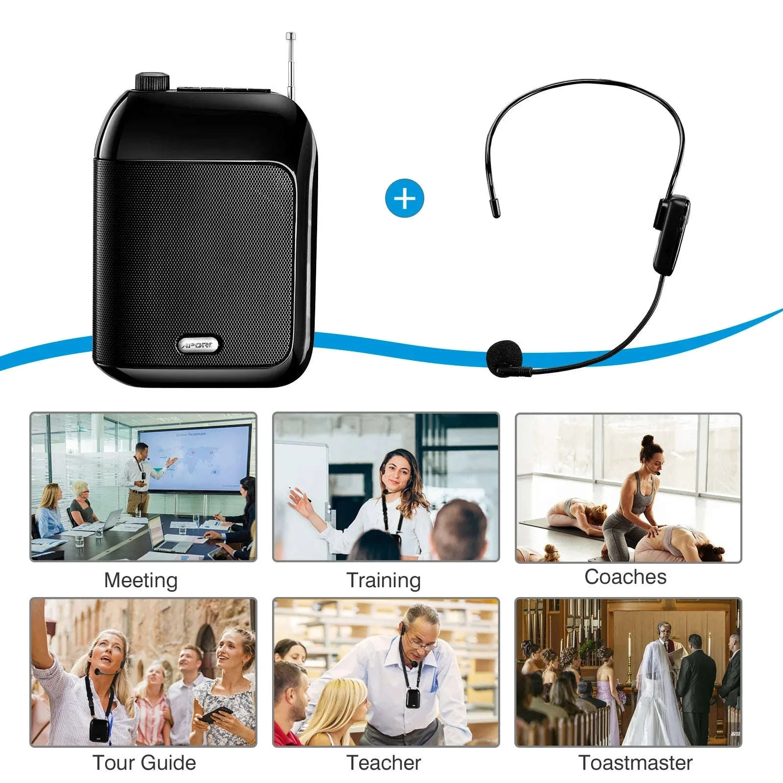 Bluetooth UHF Wireless Voice Amplifier Megaphone Speaker - Image 3